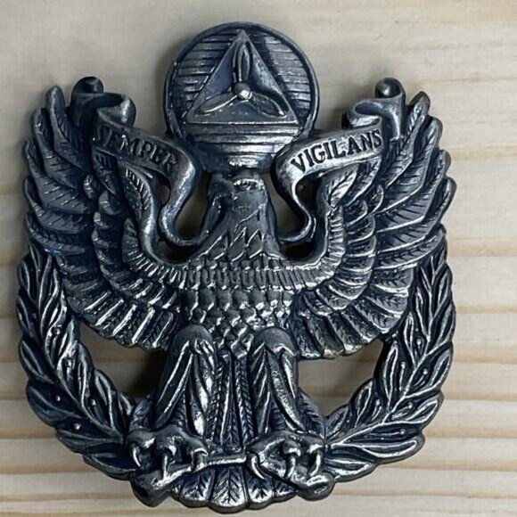 Civil Air Patrol Eagle Insignia Badge Pin Metal Military Collectible Vintage - Picture 1 of 5